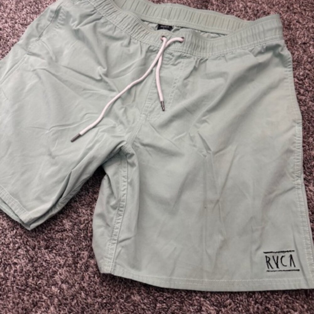 RVCA Elastic Waist Opposites Short.  - Drawstring - Mint Green